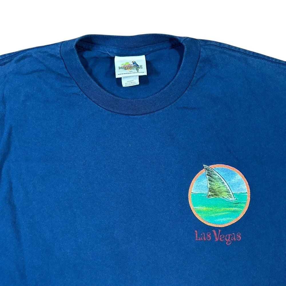 Jimmy Buffetts Margaritaville Las Vegas T-Shirt Adult XL Nevada Phins Up Blue - Picture 4 of 8